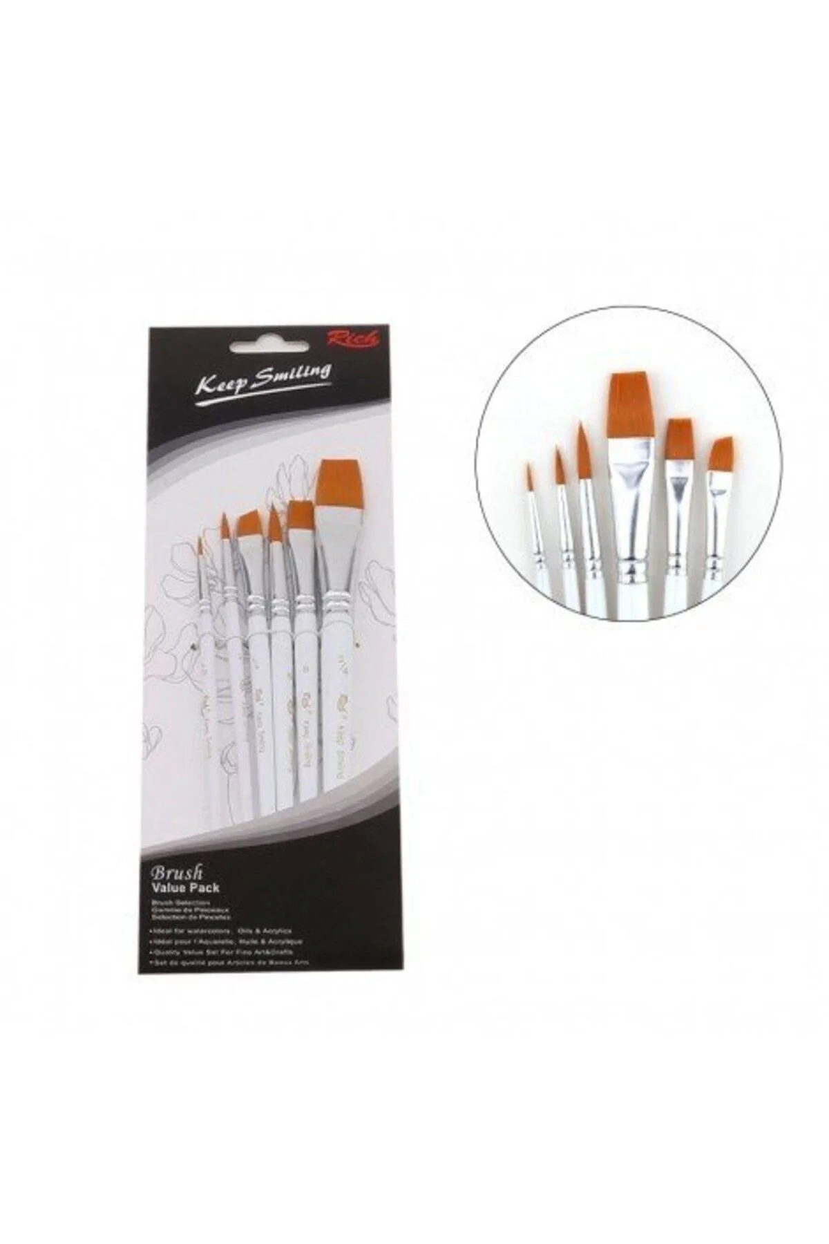Set7-76-11226 Keep Smıle 6 Lı Fırça Seti
