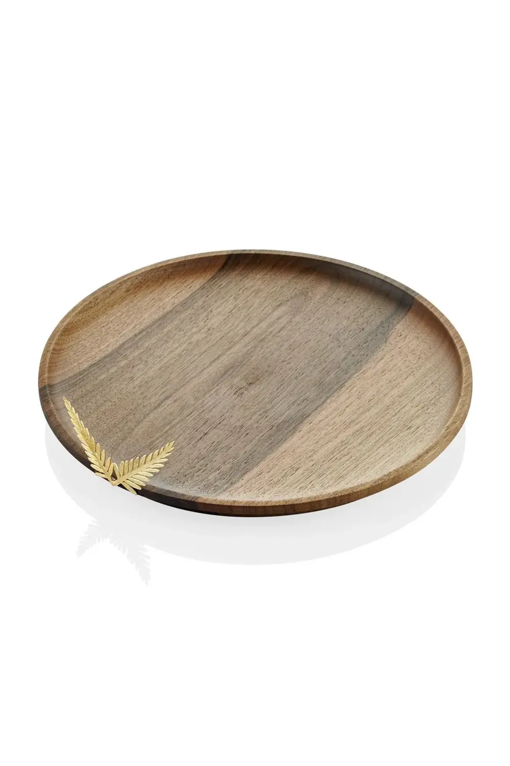 SETA AHŞAP SUNUM TABAĞI PİRİNÇ YAPRAKLI