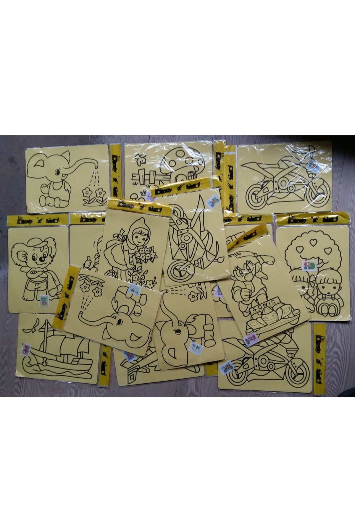 Quilling Seti Kum Boyama 40 Adet Büyük Boy (A4) Kum Boyama Seti