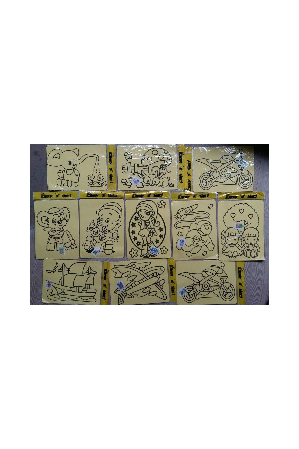 Quilling Seti Kum Boyama 40 Adet Büyük Boy (A4) Kum Boyama Seti