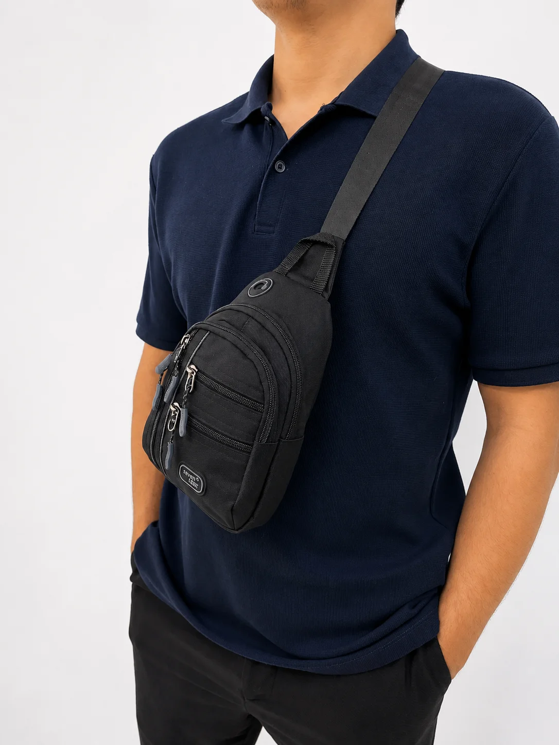 SEVENTEEN Unisex Küçük Boy Çok Gözlü Çapraz Askılı Body Bag