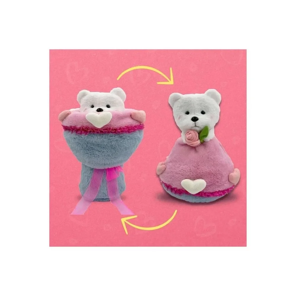 Sevgi Buketi Peluş Ayıcıklı Peluş Çiçek Buketi 40 cm