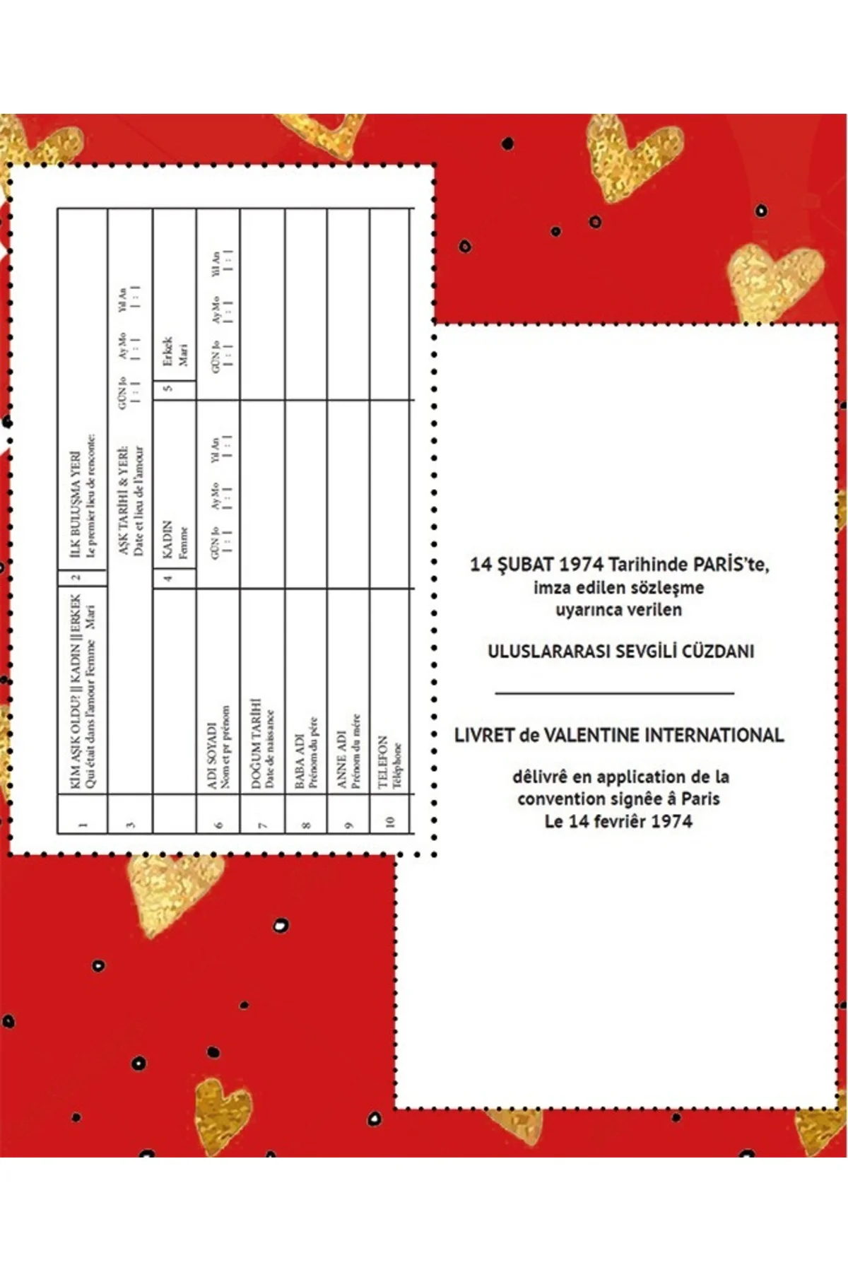 Sevgili Aşk Cüzdanı Kırmızı Unisex ( KİŞİYE ÖZEL )