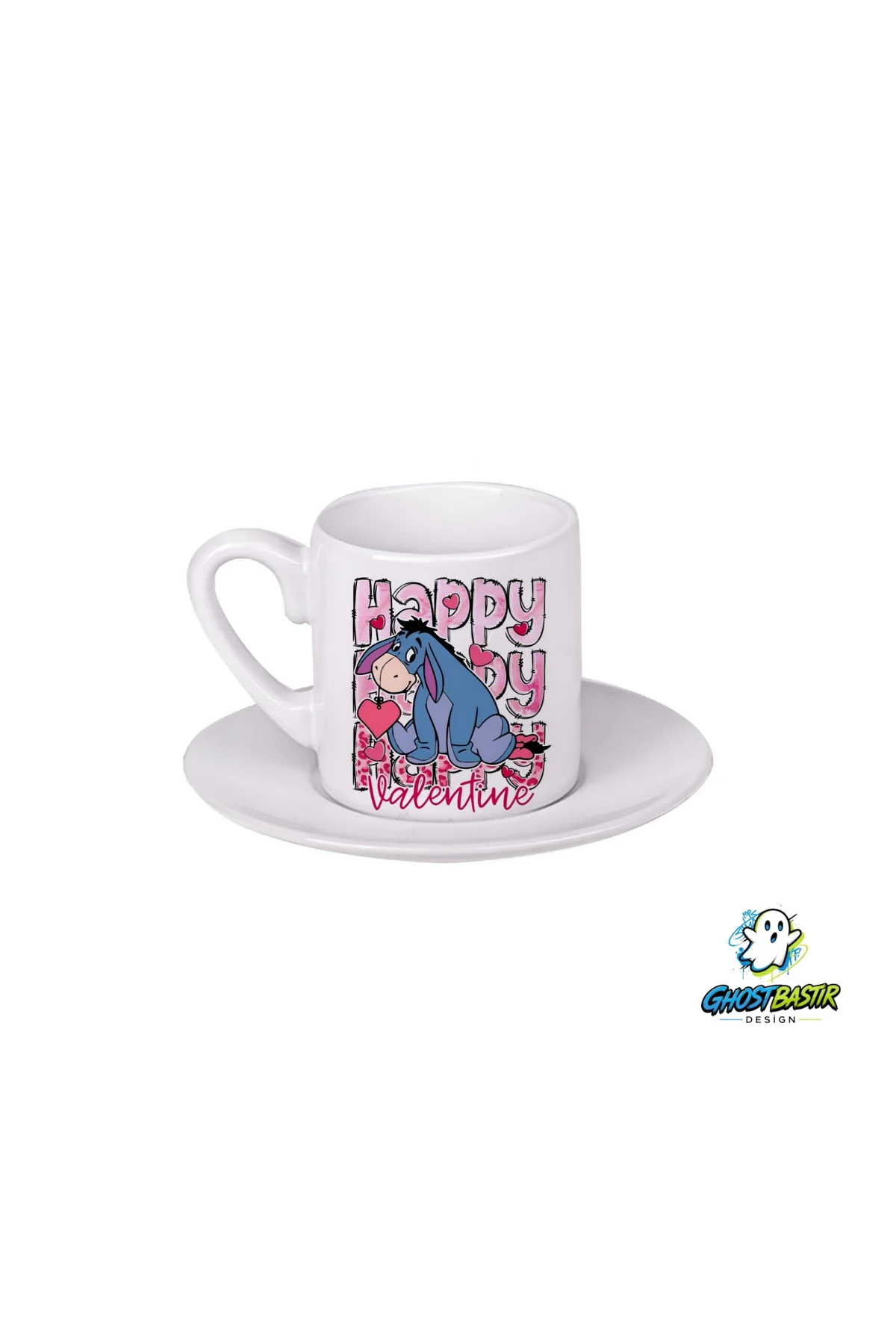 Sevgililer Günü Eeyore Türk Kahvesi Fincanı 0169