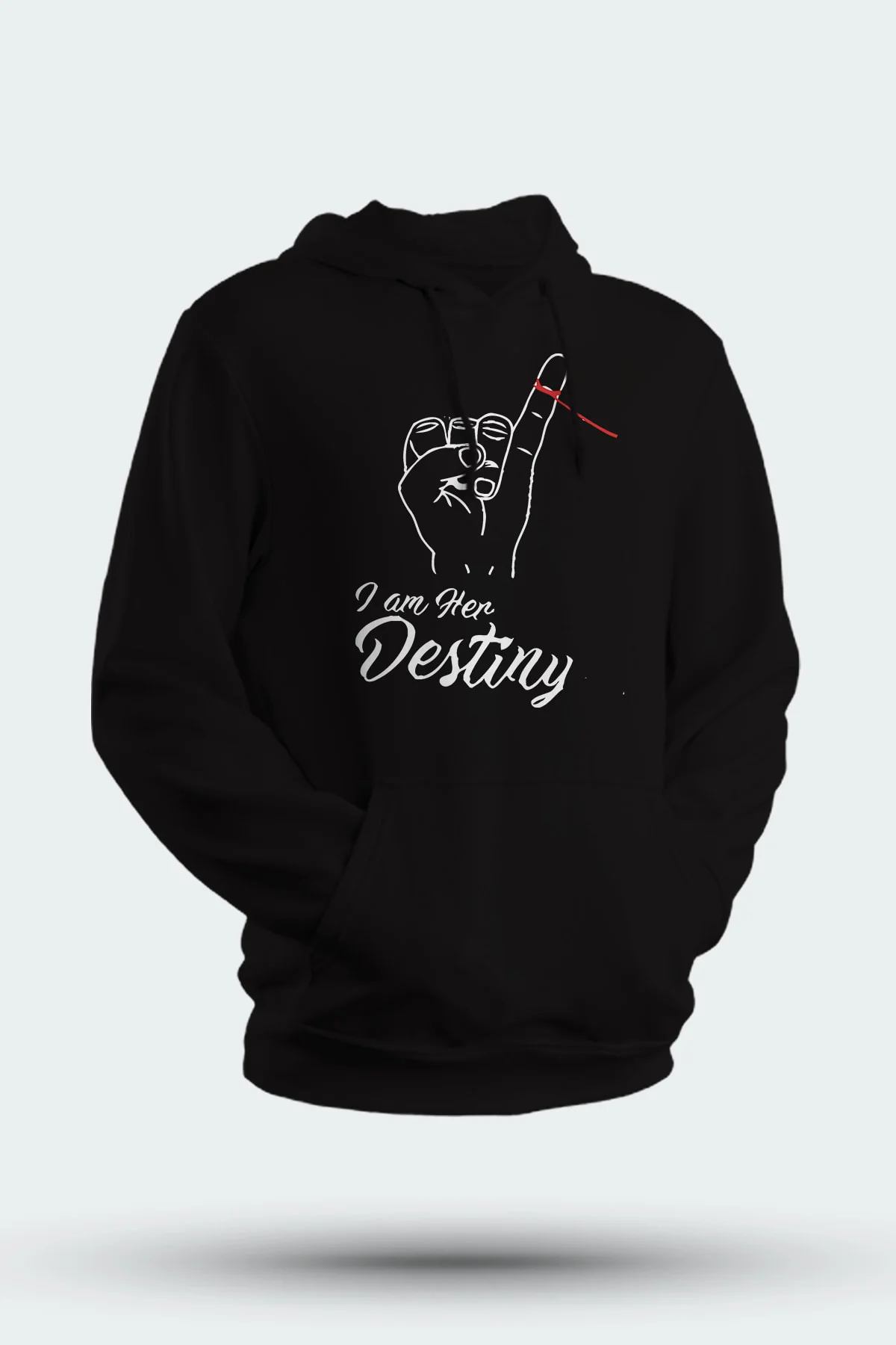 Sevgililer Günü Her His Destiny Baskılı Kapüşonlu Sweatshirt Eşin