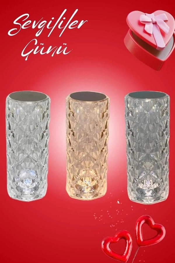 Sevgililer Günü İçin Hediye Kristal Lamba Sevgiliye Hediye USB Şarjlı Gece Lambası Fiyatı, Yorumları ve Özellikleri