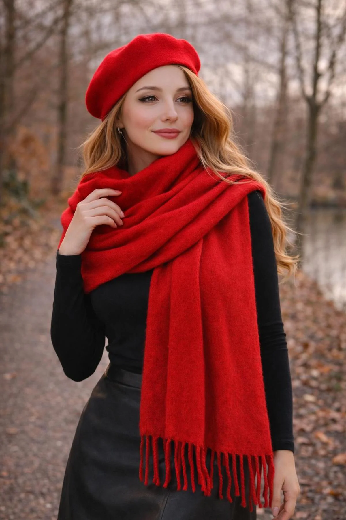 Sevgililer Günü Özel Seri Atkı ve Ressam Beresi Seti, Sevgililer 