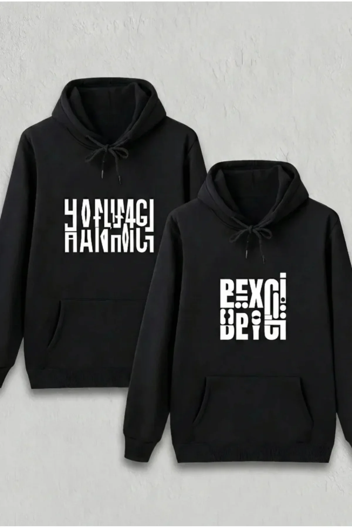 Sevgililer Günü Özel Kapüşonlu Hanımcı Baskılı Oversize Sweatshir