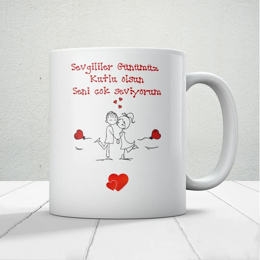 Sevgililer Günümüz Kutlu Olsun Baskılı Kupa Bardak Mod11 Sevgililer Günümüz Kutlu Olsun Baskılı Kupa Bardak Mod11