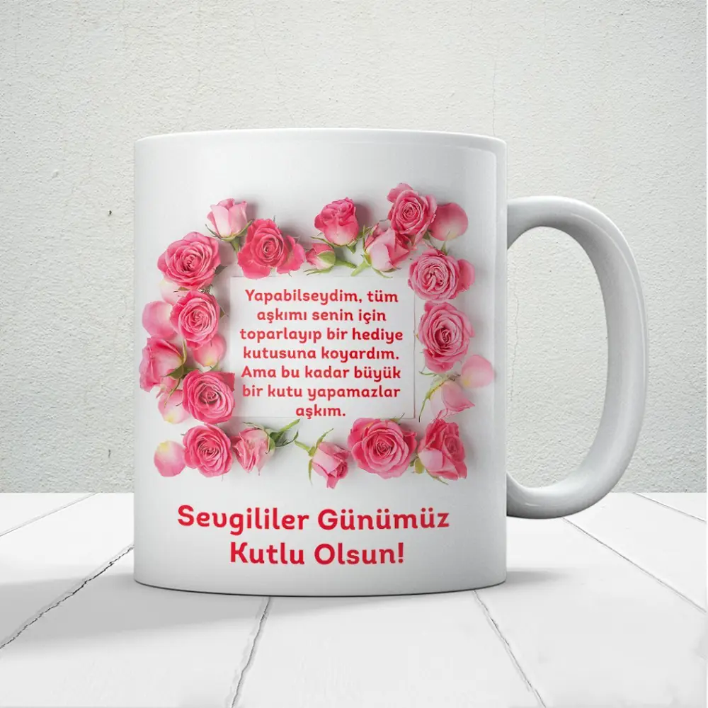 Sevgililer Günümüz Kutlu Olsun Baskılı Kupa Bardak Mod16 Sevgililer Günümüz Kutlu Olsun Baskılı Kupa Bardak Mod16