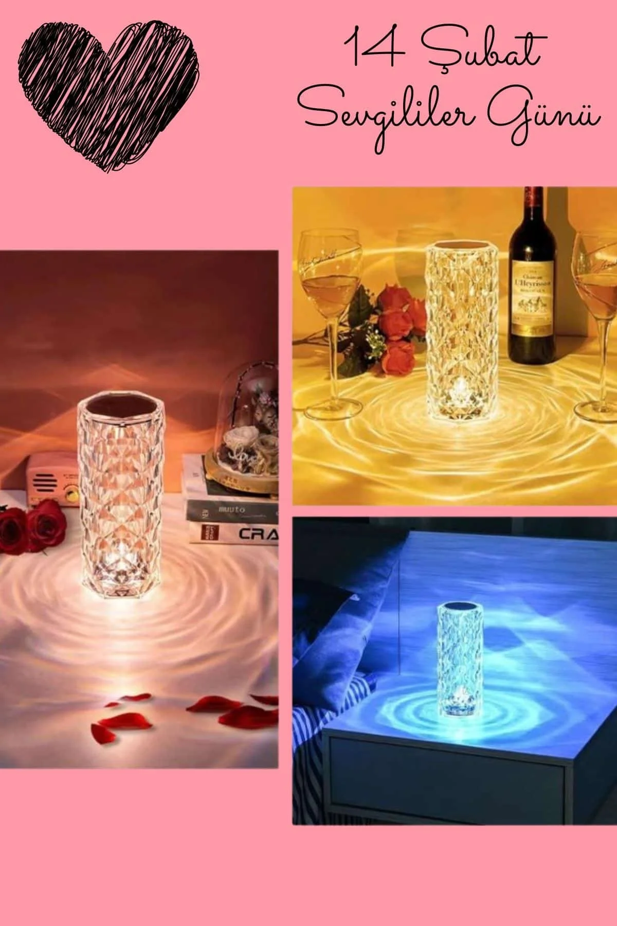 Sevgililer Gününe Özel Romantik Kristal Gece Lambası Sevgiliye Hediye Fiyatı, Yorumları ve Özellikleri