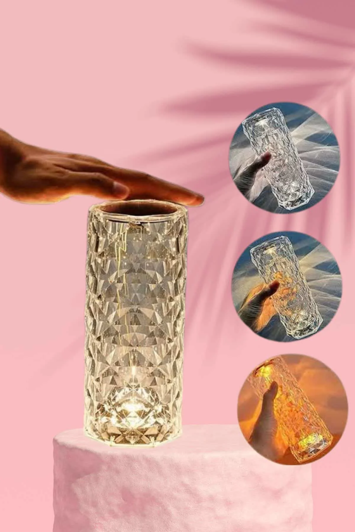 Sevgililer Gününe Özel Romantik Kristal Gece Lambası Sevgiliye Hediye