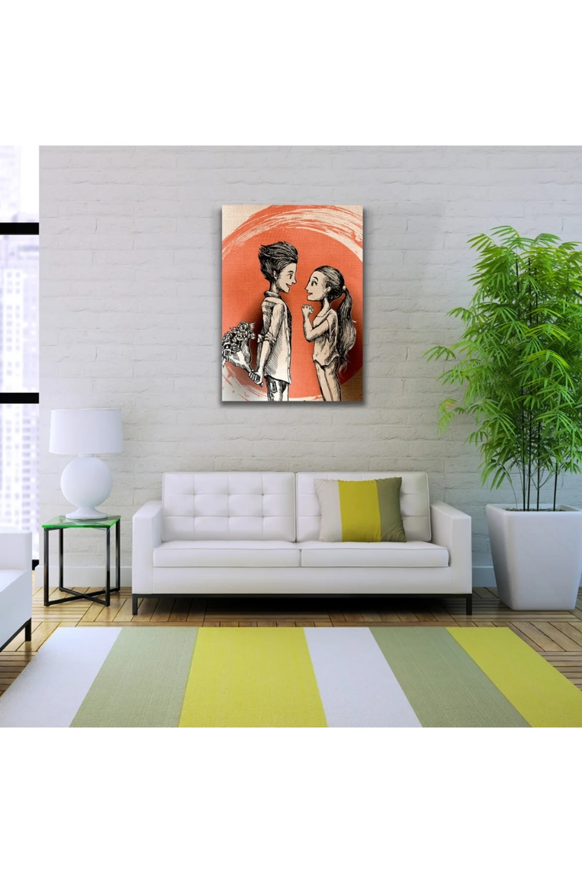 Sevgililer Kanvas Tablo 50 x 70