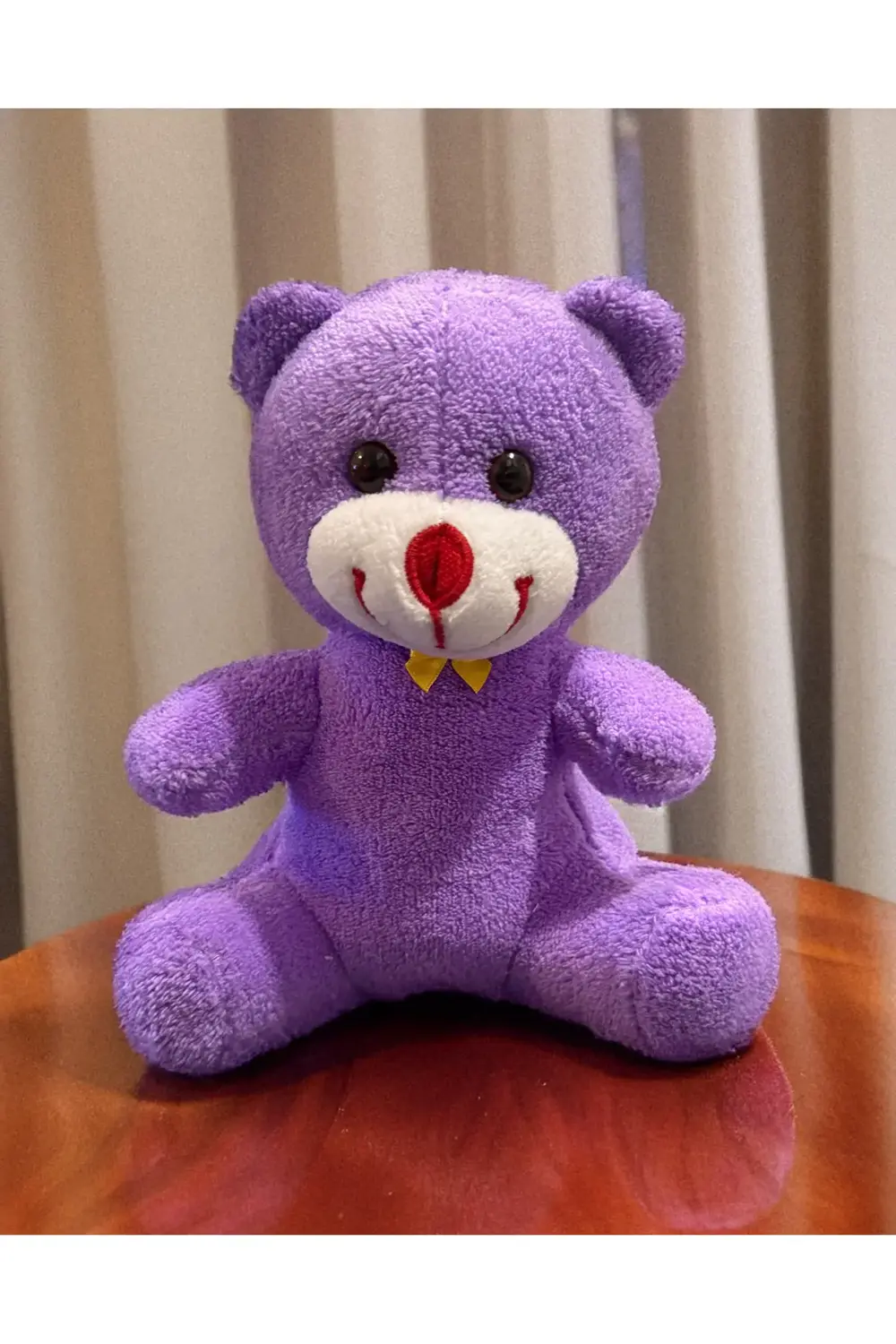 Sevgiliye Hediye Mor Ayıcık Çelik Kolye ve Gökyüzü Gece Lambası K