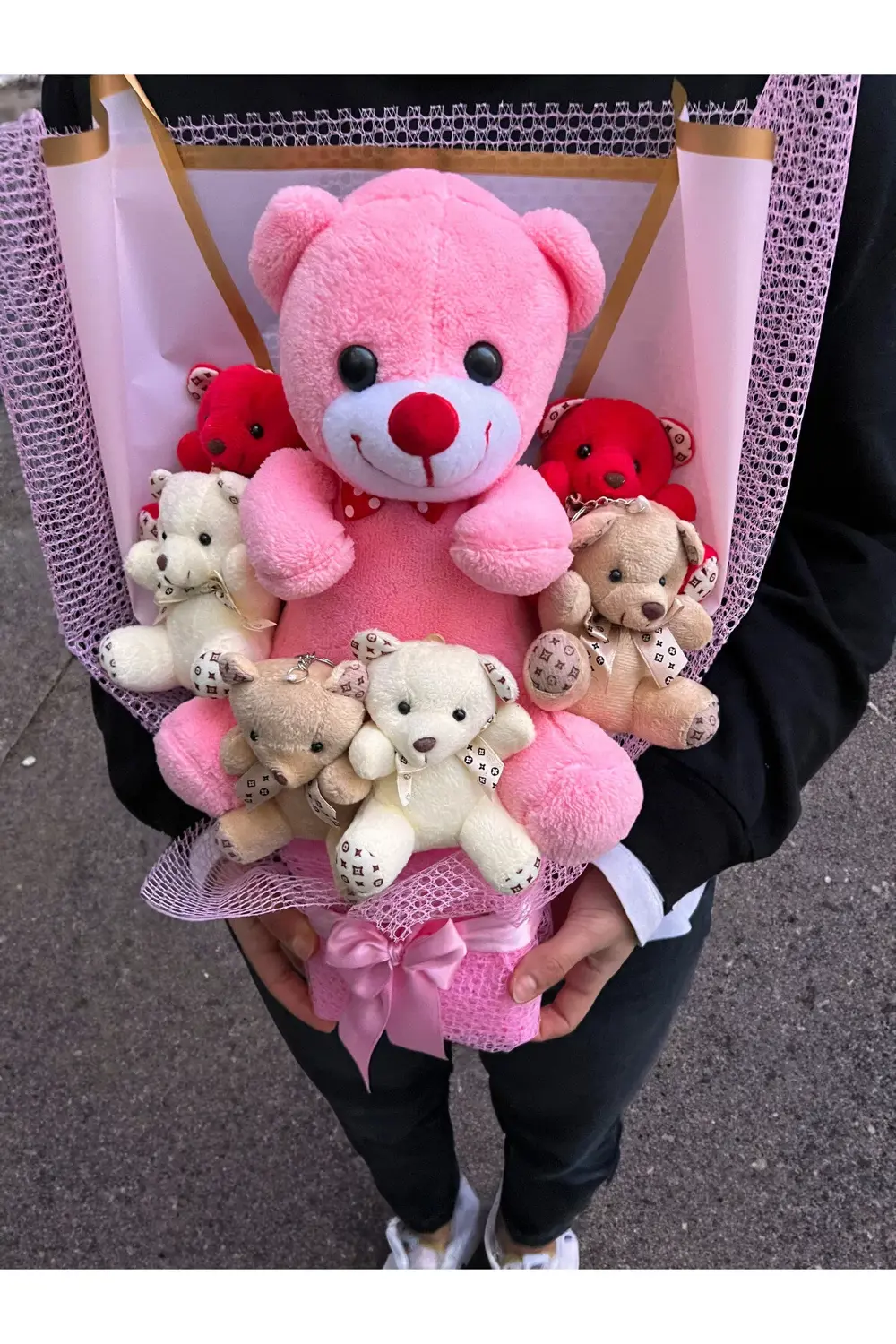 Sevgiliye Hediye Premium Ayıcık Buketi Büyük Ayıcıklı Lüx Hediye