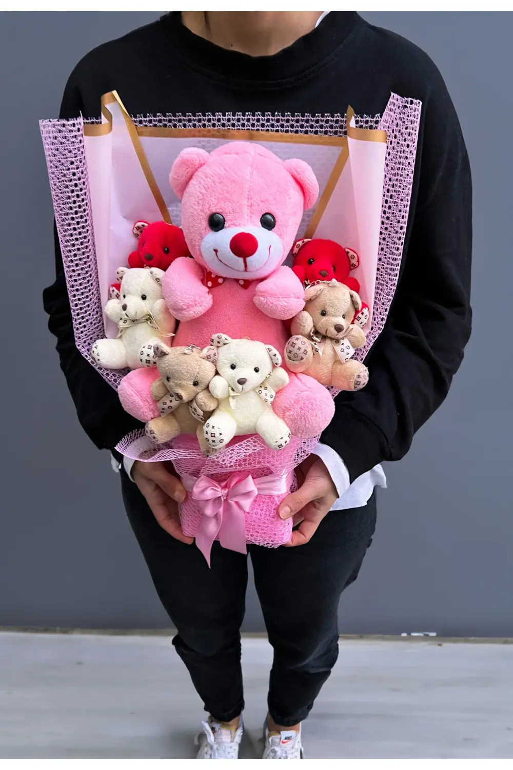 Sevgiliye Hediye Premium Ayıcık Buketi Büyük Ayıcıklı Lüx Hediye