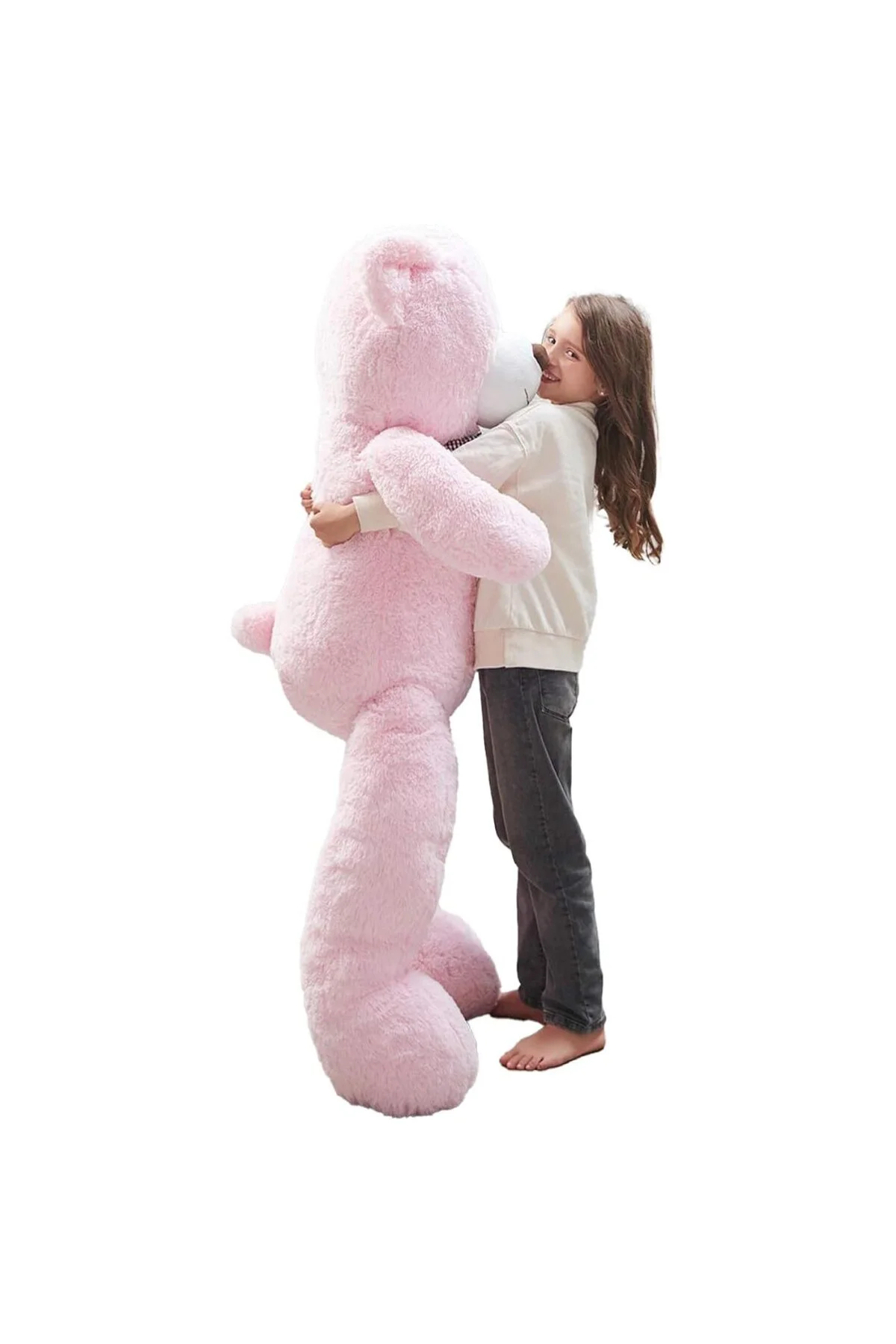 Sevgiliye Özel Hediye - 140 cm Papyonlu Peluş Ayıcık... 140cmAyı (PEMBE)