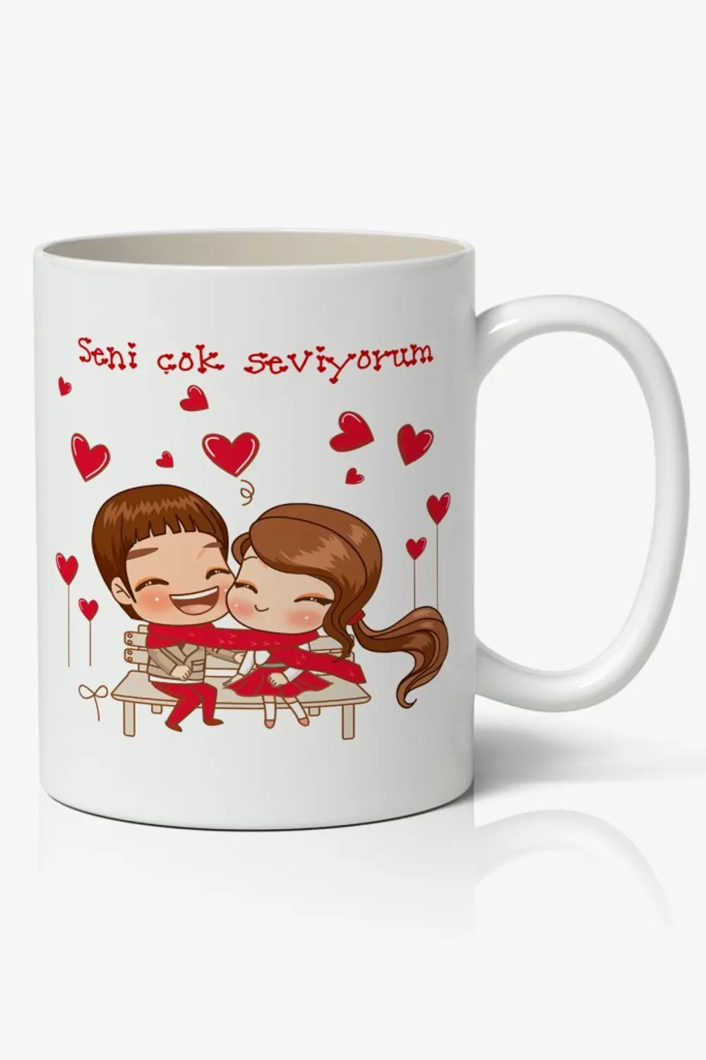 Sevgiliye Özel Seni Çok Seviyorum Baskılı Kupa Bardak Kahve Kupa 