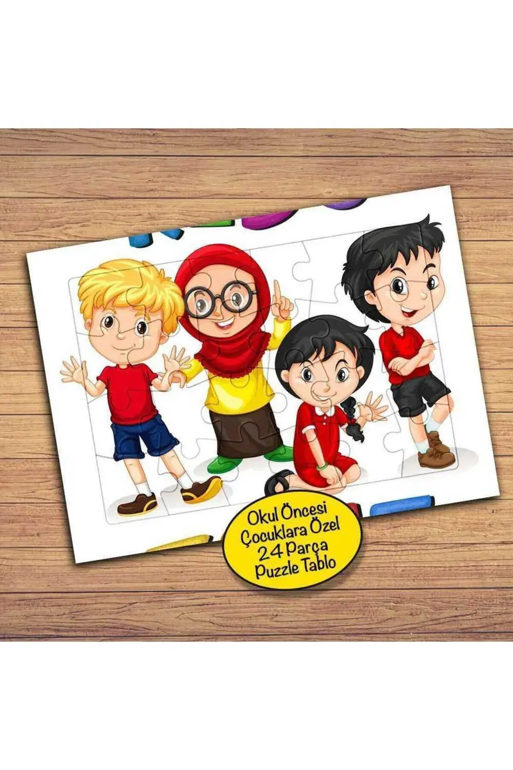 Sevimli Arkadaşlar Çocuklara Özel Puzzle Yapboz Tablo-304pz