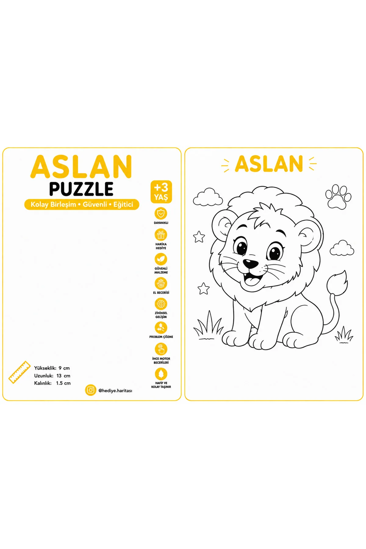 Sevimli Aslan 3D Baskı Puzzle – 6 Parça Eğitici Çocuk Yapbozu (3+ Yaş) Sevimli Aslan 3D Baskı Puzzle – 6 Parça Eğitici Çocuk Yapbozu (3+ Yaş)