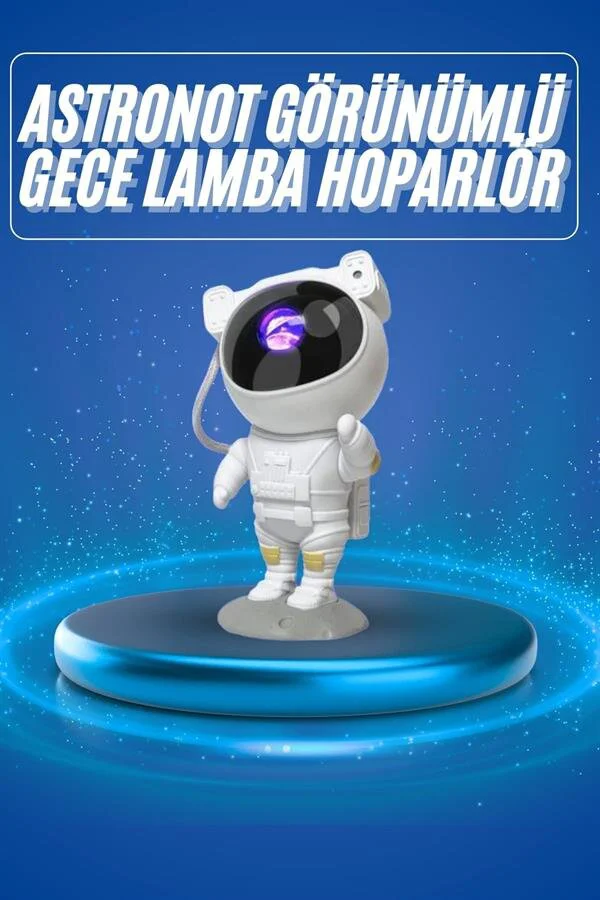 Sevimli Astronot Projeksiyon Lamba ve Bluetooth Speaker