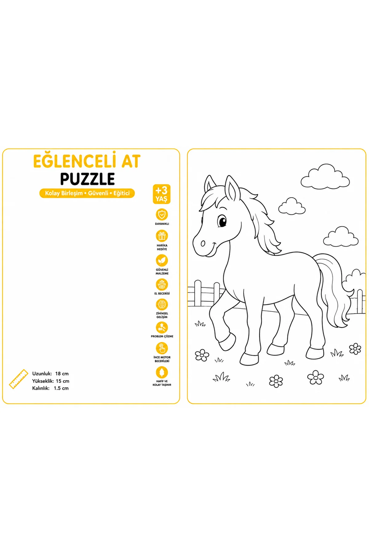 Sevimli At 3D Baskı Puzzle – 5 Parça Eğitici Çocuk Yapbozu (3+ Yaş) Sevimli At 3D Baskı Puzzle – 5 Parça Eğitici Çocuk Yapbozu (3+ Yaş)