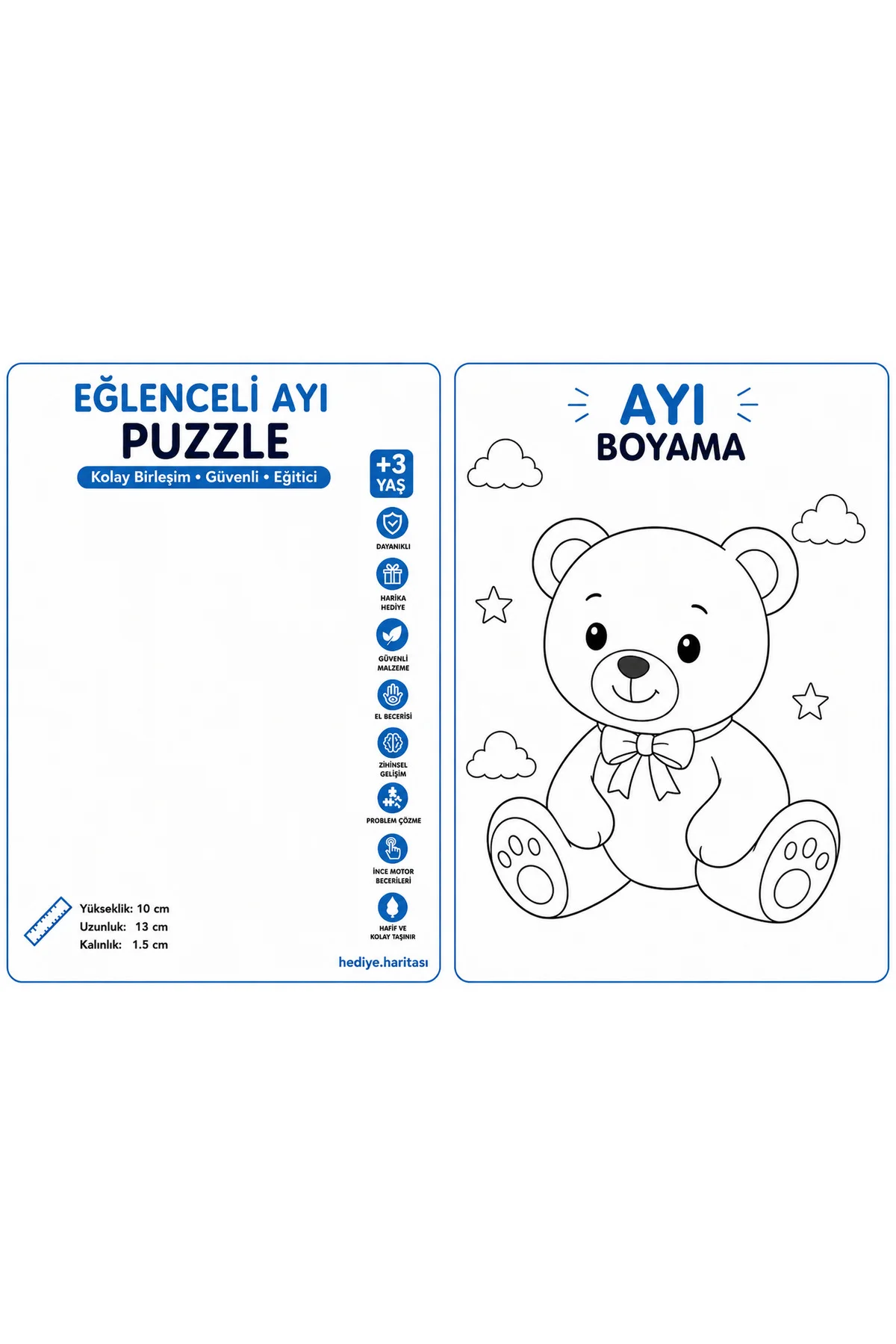 Sevimli Ayı 3D Baskı Puzzle – 5 Parça Eğitici Çocuk Yapbozu (3+ Yaş) Sevimli Ayı 3D Baskı Puzzle – 5 Parça Eğitici Çocuk Yapbozu (3+ Yaş)