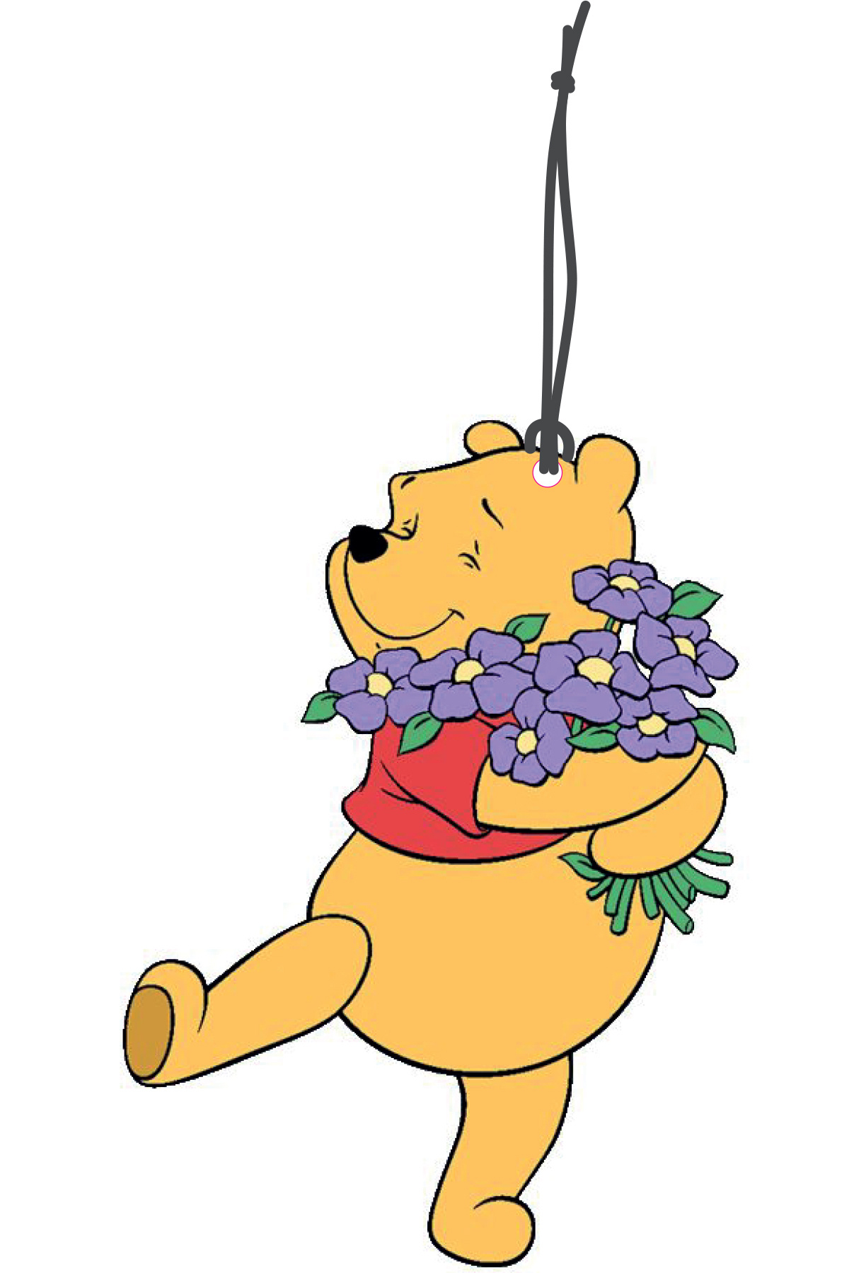 Sevimli Ayı Winnie Görselli Oto Kokusu Dikiz Ayna Süsü Torpido Ve
