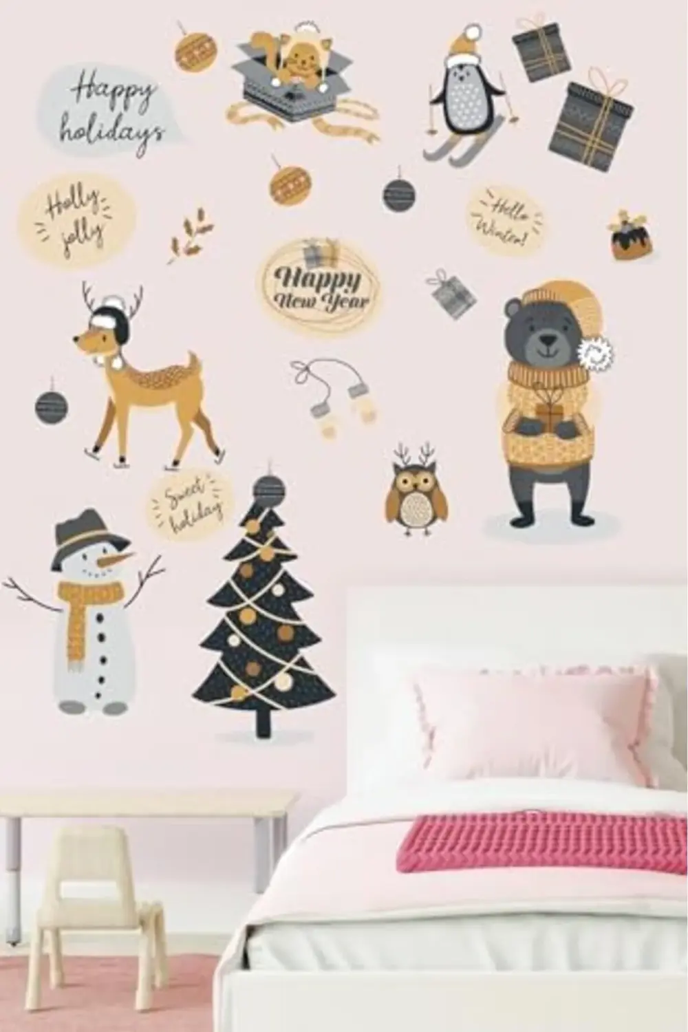 Sevimli Ayıcık ve Arkadaşları Yılbaşı Kutluyor Çocuk Odası 395519