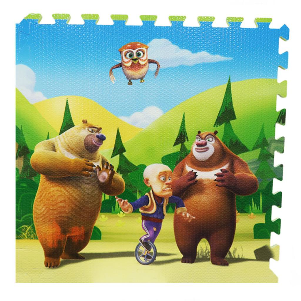 Sevimli Ayıcıklar Eva Puzzle Yer Matı 120x120 Cm Oyun Matı 12 mm 