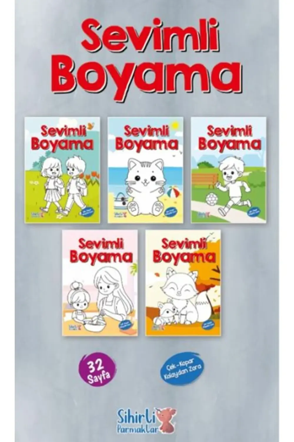 Sevimli Boyama 5 Çeşit 25li Paket