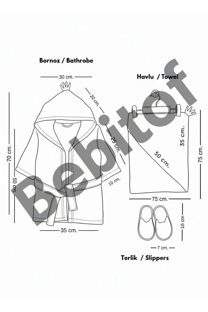 Sevimli Bulut ve Çiçekler Desenli %100 Pamuk Bebek Bornoz Seti 0-2 Yaş Kutulu BBTF.30060.02.PMB Sevimli Bulut ve Çiçekler Desenli %100 Pamuk Bebek Bornoz Seti 0-2 Yaş Kutulu BBTF.30060.02.PMB