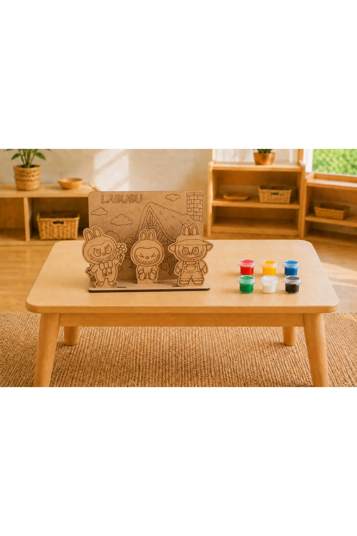 Sevimli Canavar Karakterler Ahşap Boyama Seti – 3D Geçmeli MDF Dekor, 6 Renk Boya ve Fırça Dahil Sevimli Canavar Karakterler Ahşap Boyama Seti – 3D Geçmeli MDF Dekor, 6 Renk Boya ve Fırça Dahil