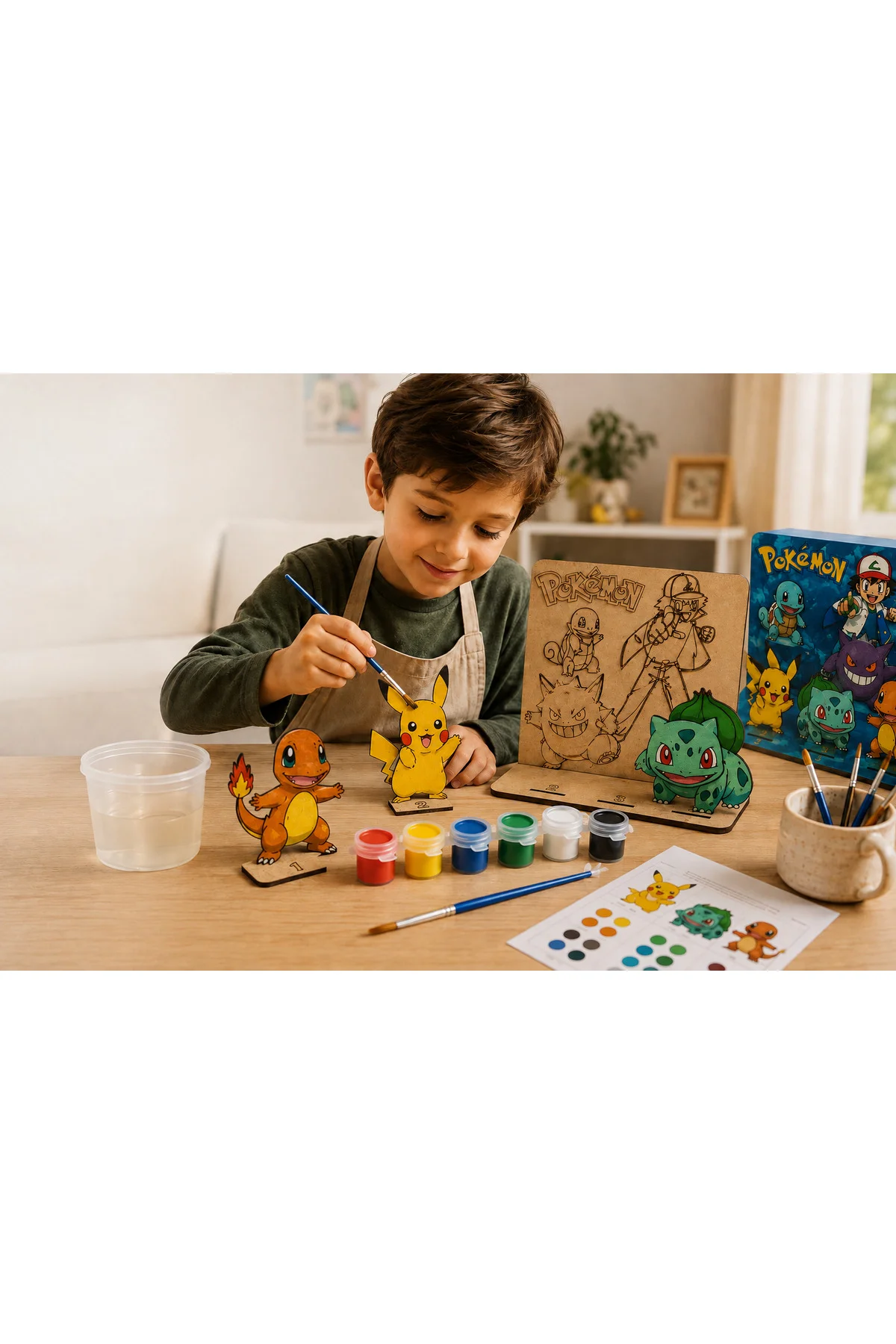Sevimli Canavarlar 2 Temalı Ahşap Boyama Seti – 3D Geçmeli MDF Dekor, 6 Renk Boya ve Fırça Dahil Sevimli Canavarlar 2 Temalı Ahşap Boyama Seti – 3D Geçmeli MDF Dekor, 6 Renk Boya ve Fırça Dahil