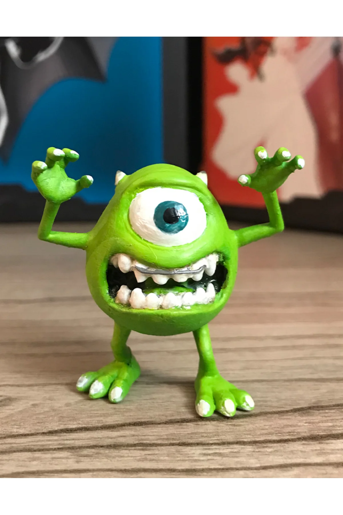 Sevimli Canavarlar Mike Wazowski Boyalı Figür Monsters Mike Figür 10CM