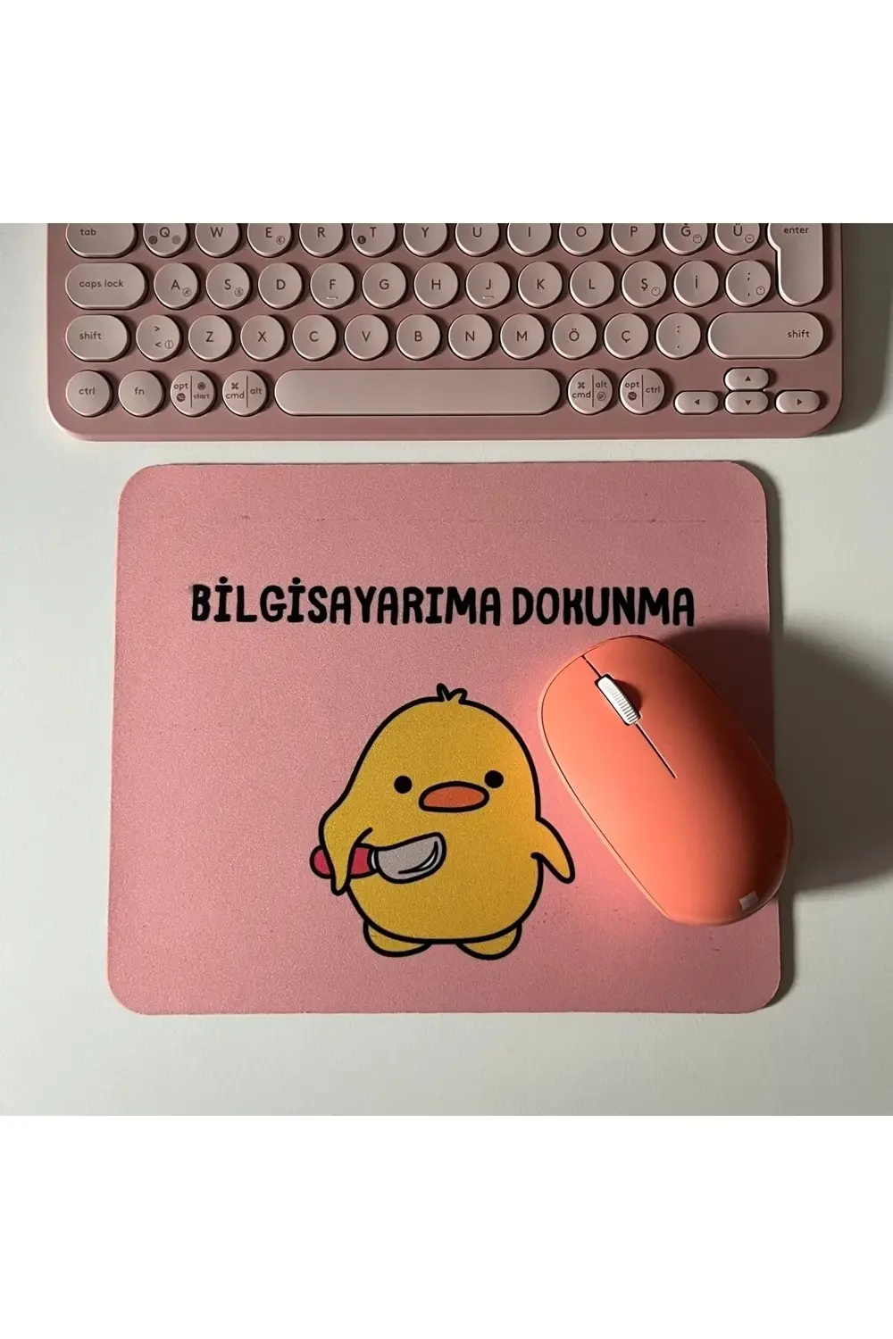 Sevimli Civciv Mouse Pad, 21x17 cm, Kaymaz Taban, Ev, Ofis ve Oyu