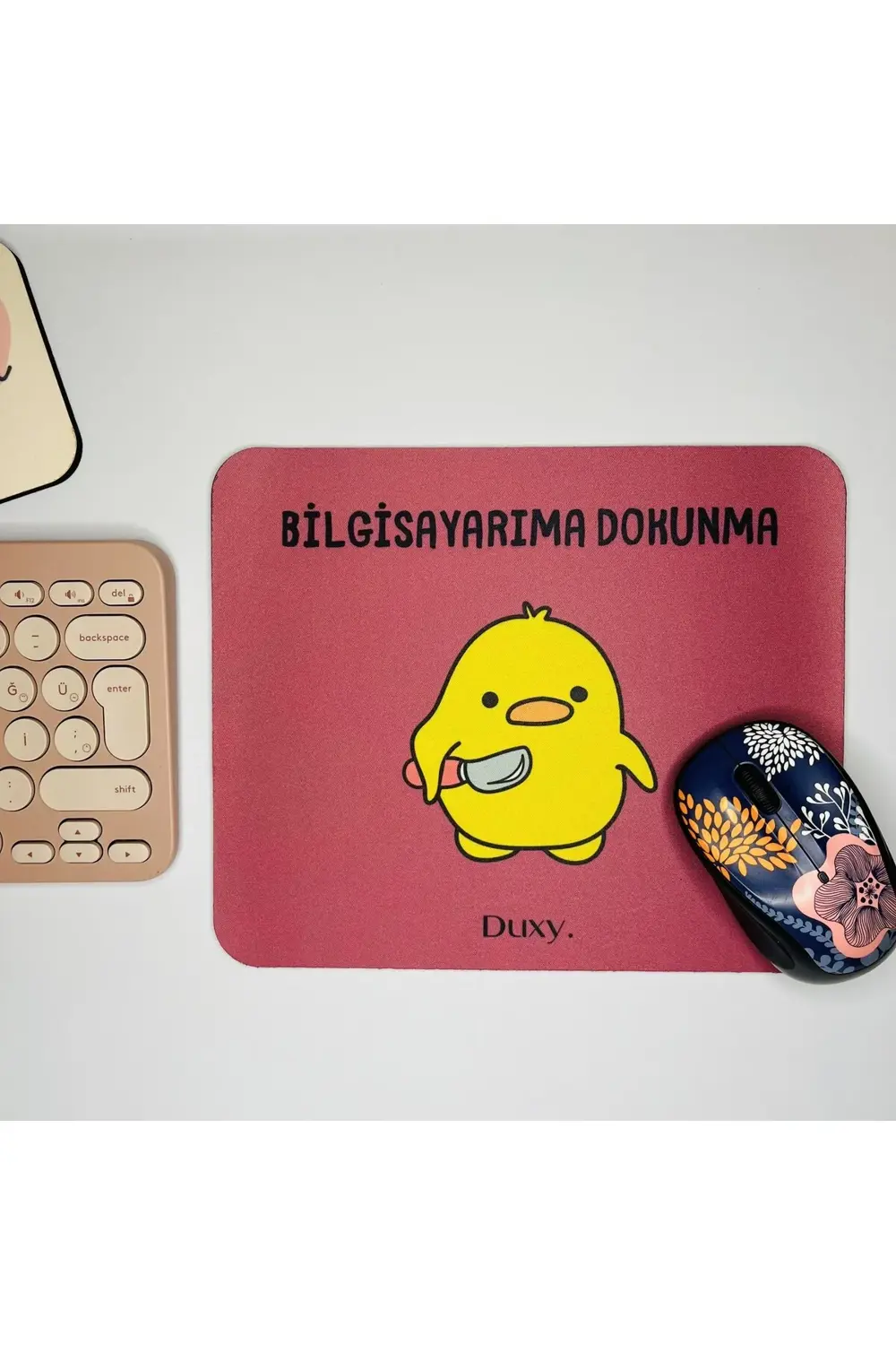 Sevimli Civciv Mouse Pad, 21x17 cm, Kaymaz Taban, Ev, Ofis ve Oyu