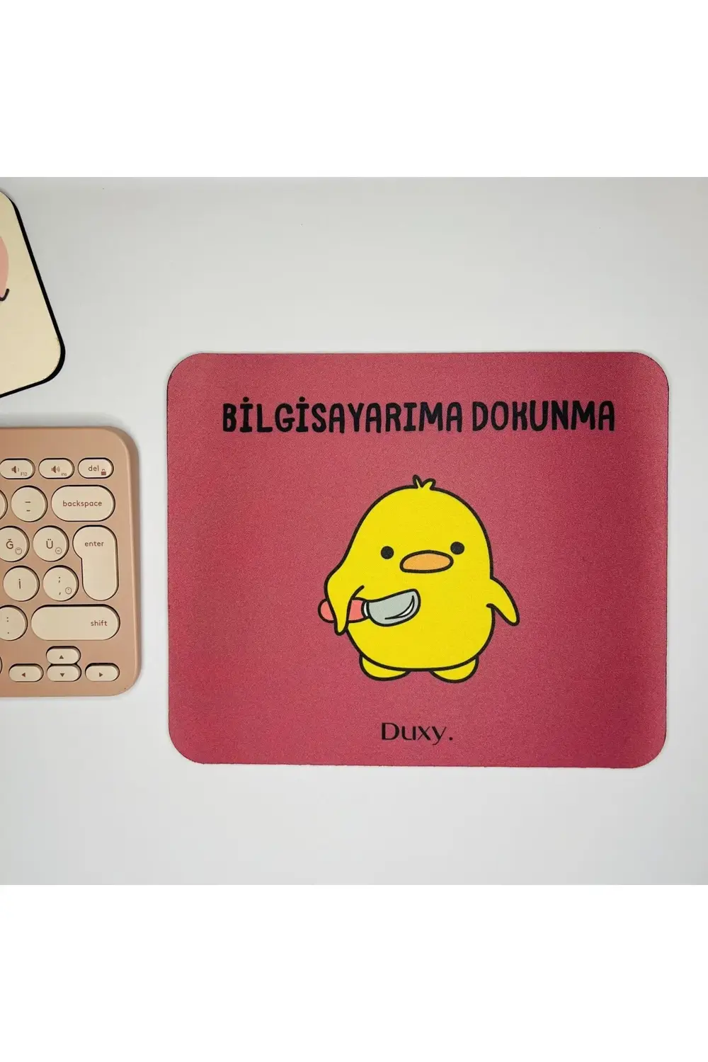 Sevimli Civciv Mouse Pad, 21x17 cm, Kaymaz Taban, Ev, Ofis ve Oyu