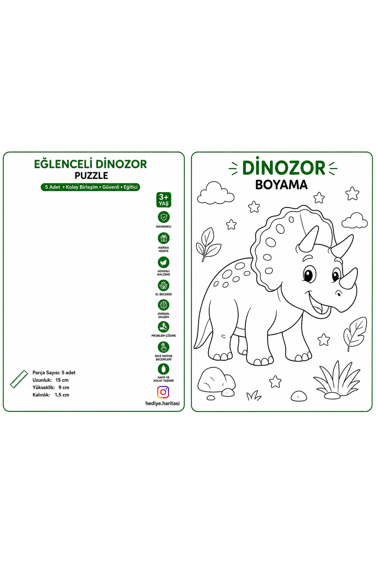 Sevimli Dinozor 3D Baskı Puzzle – 5 Parça Eğitici Çocuk Yapbozu (3+ Yaş) Sevimli Dinozor 3D Baskı Puzzle – 5 Parça Eğitici Çocuk Yapbozu (3+ Yaş)