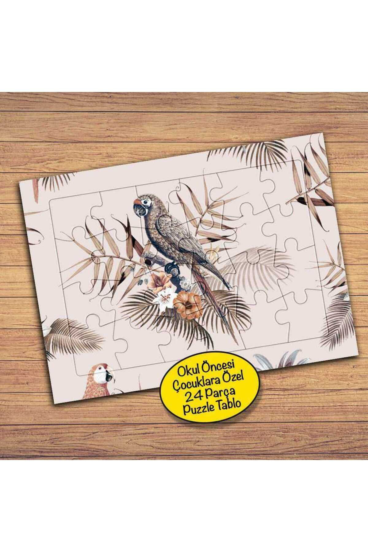 Asilmeydan Sevimli Hayvan Papağan 24 Parça Çocuklara Özel Yapboz Tablo-75794