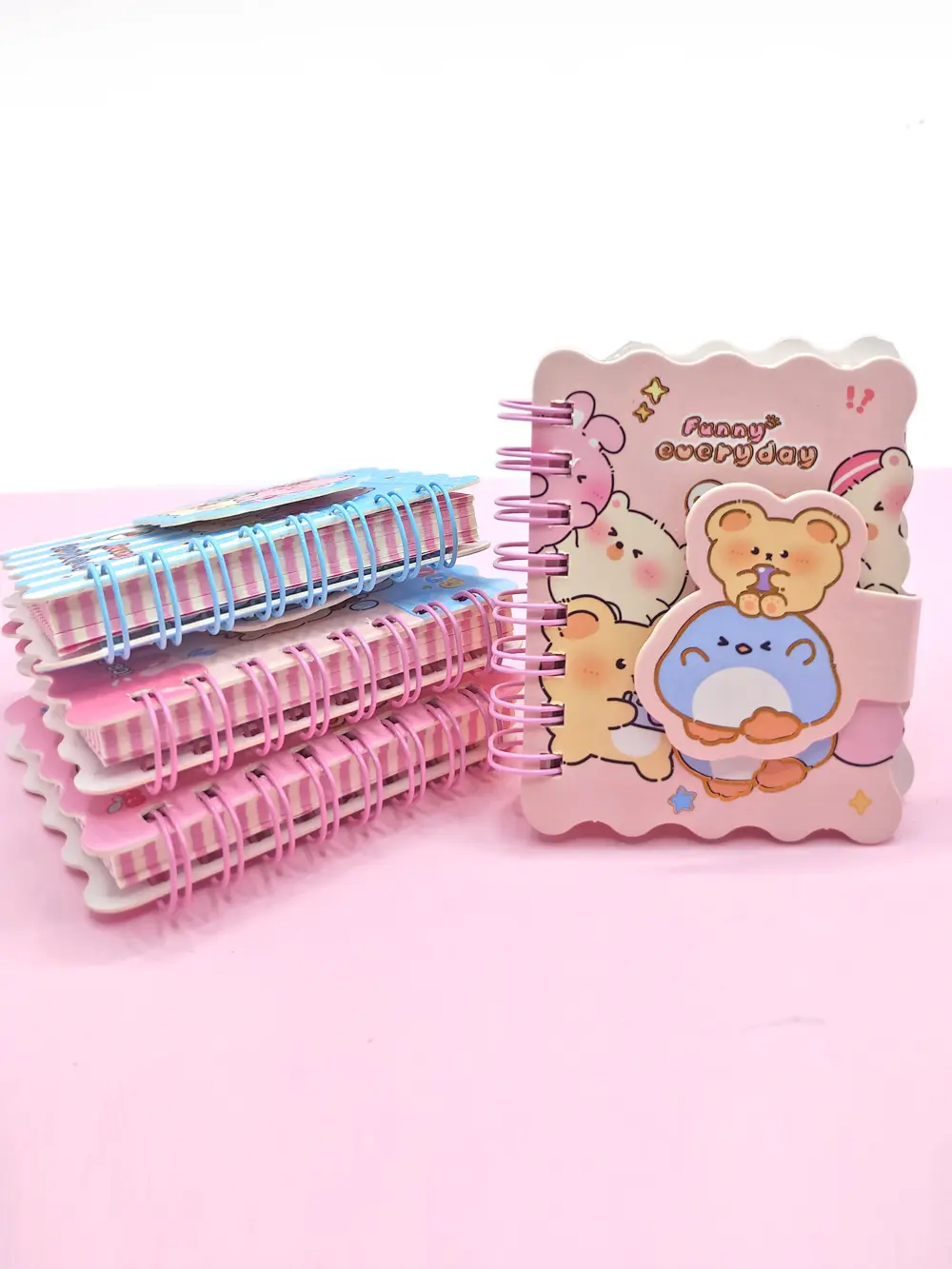 Sevimli Hayvanlar Cırtlı Cep Boy Mini Not Defteri (7x8 cm) - Funn