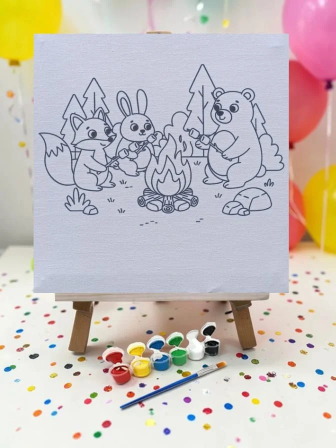 Sevimli Hayvanlar Tuval Boyama Aktivite Seti 19x19 Cm (Tuval, Şöv Fiyatı, Yorumları ve Özellikleri