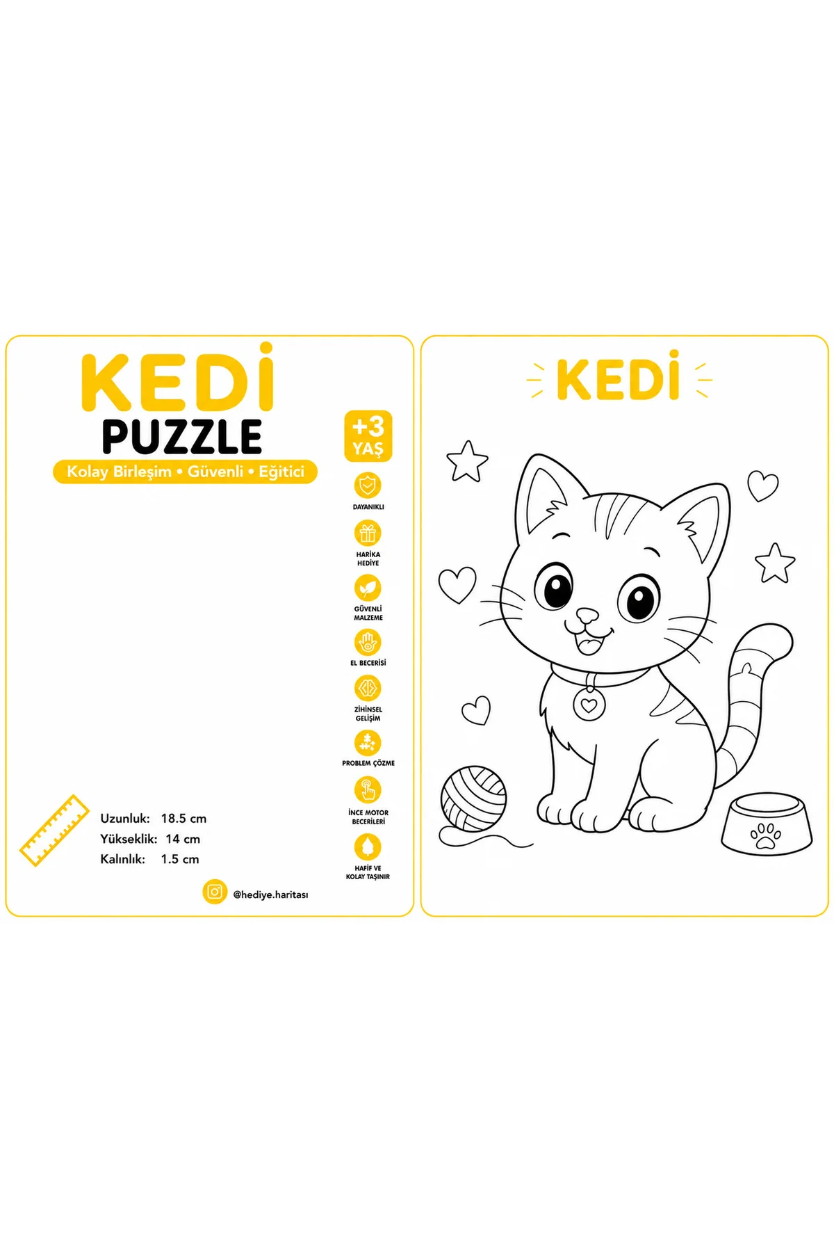 Sevimli Kedi 3D Baskı Puzzle – 5 Parça Eğitici Çocuk Yapbozu (3+ Yaş) Sevimli Kedi 3D Baskı Puzzle – 5 Parça Eğitici Çocuk Yapbozu (3+ Yaş)