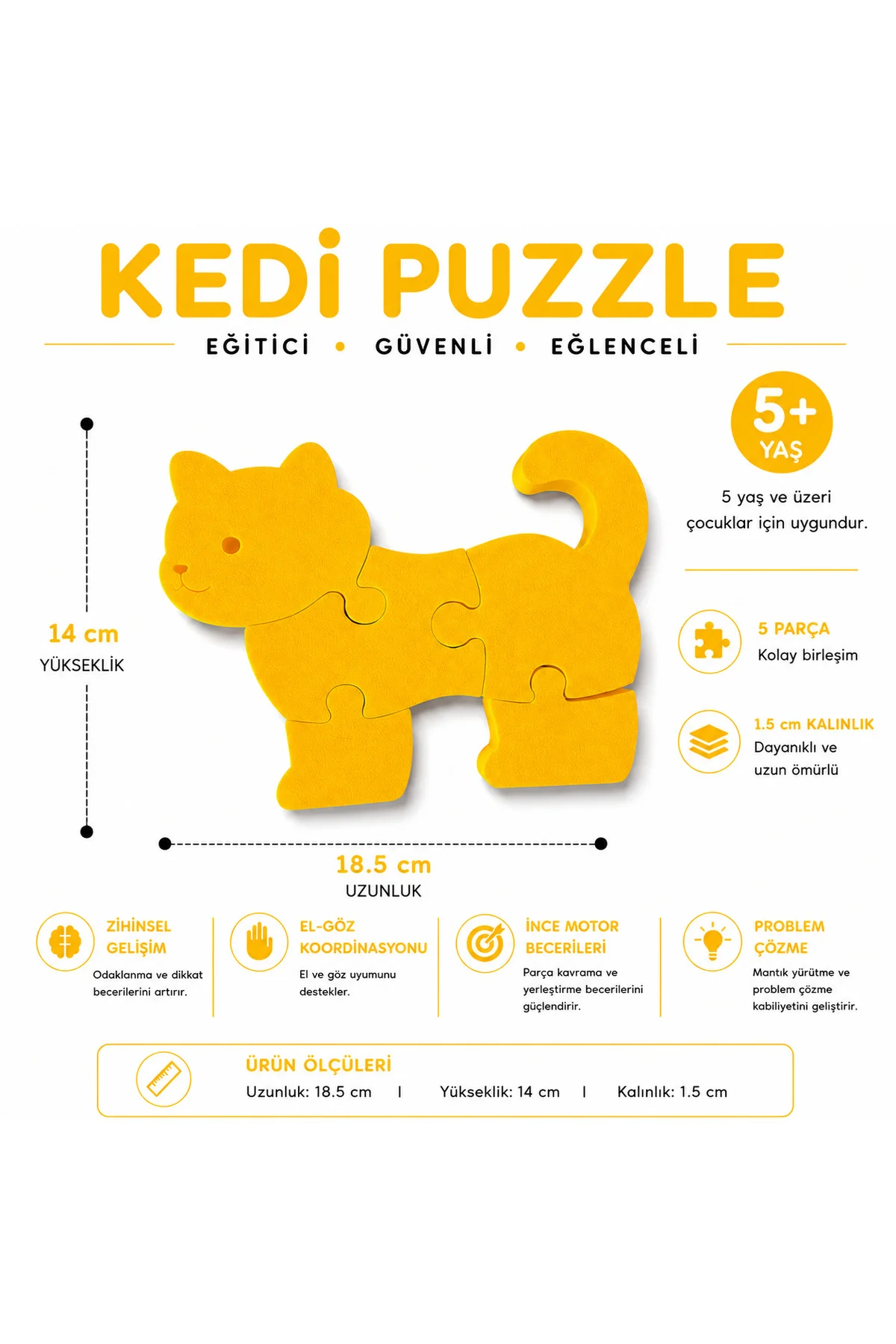Sevimli Kedi 3D Baskı Puzzle – 5 Parça Eğitici Çocuk Yapbozu (3+ Yaş) Sevimli Kedi 3D Baskı Puzzle – 5 Parça Eğitici Çocuk Yapbozu (3+ Yaş)