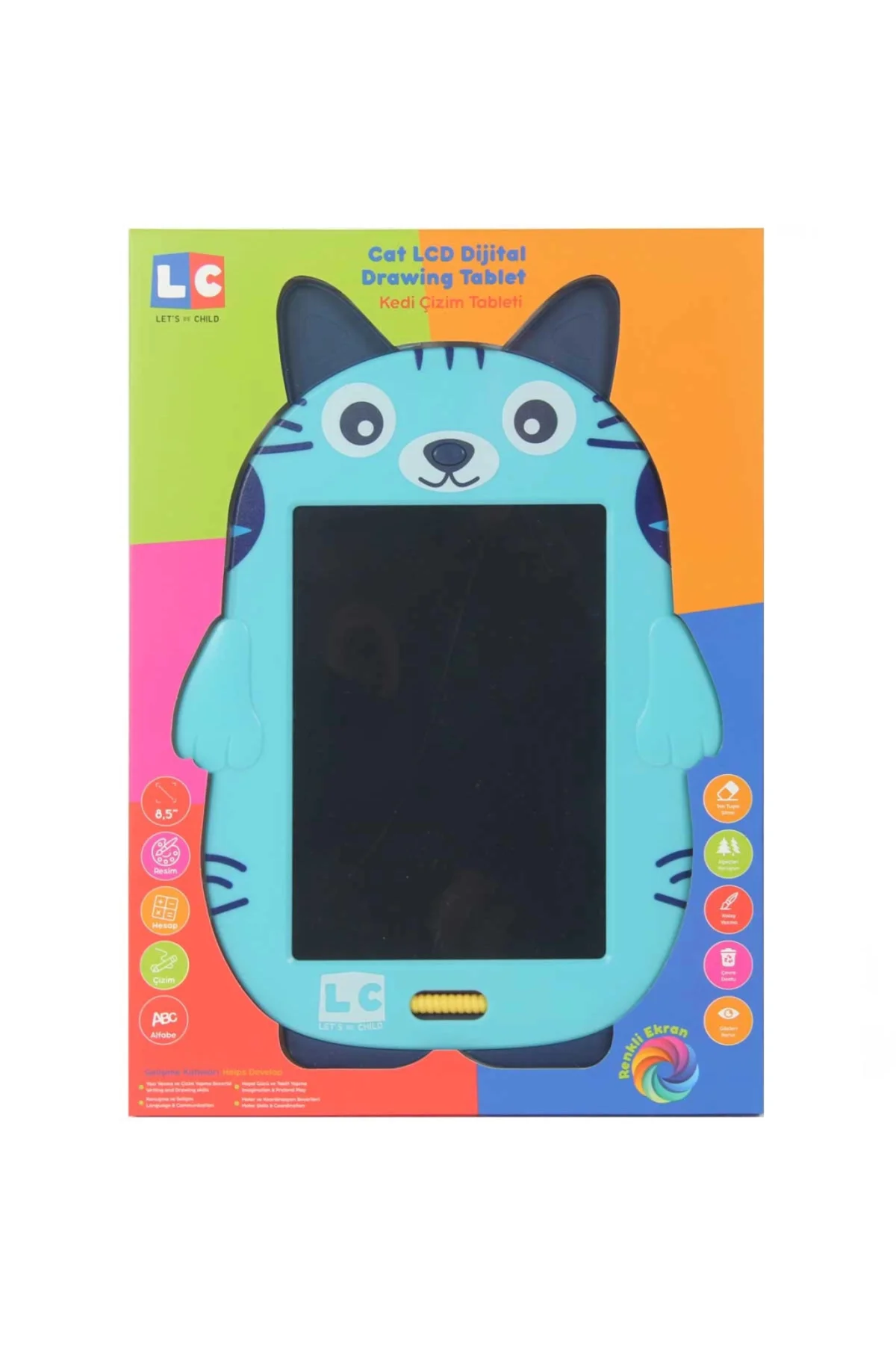 Sevimli Kedi Çizim Tableti 22 cm