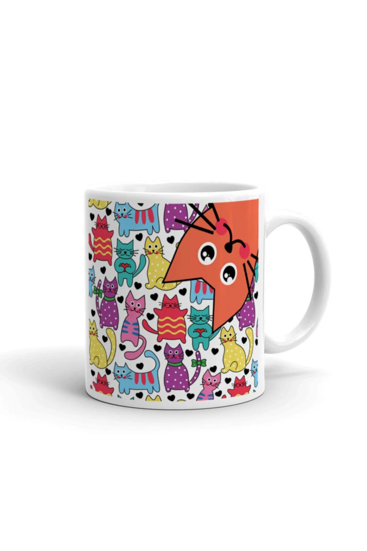 Sevimli Kedi Desenli Kupa Bardak