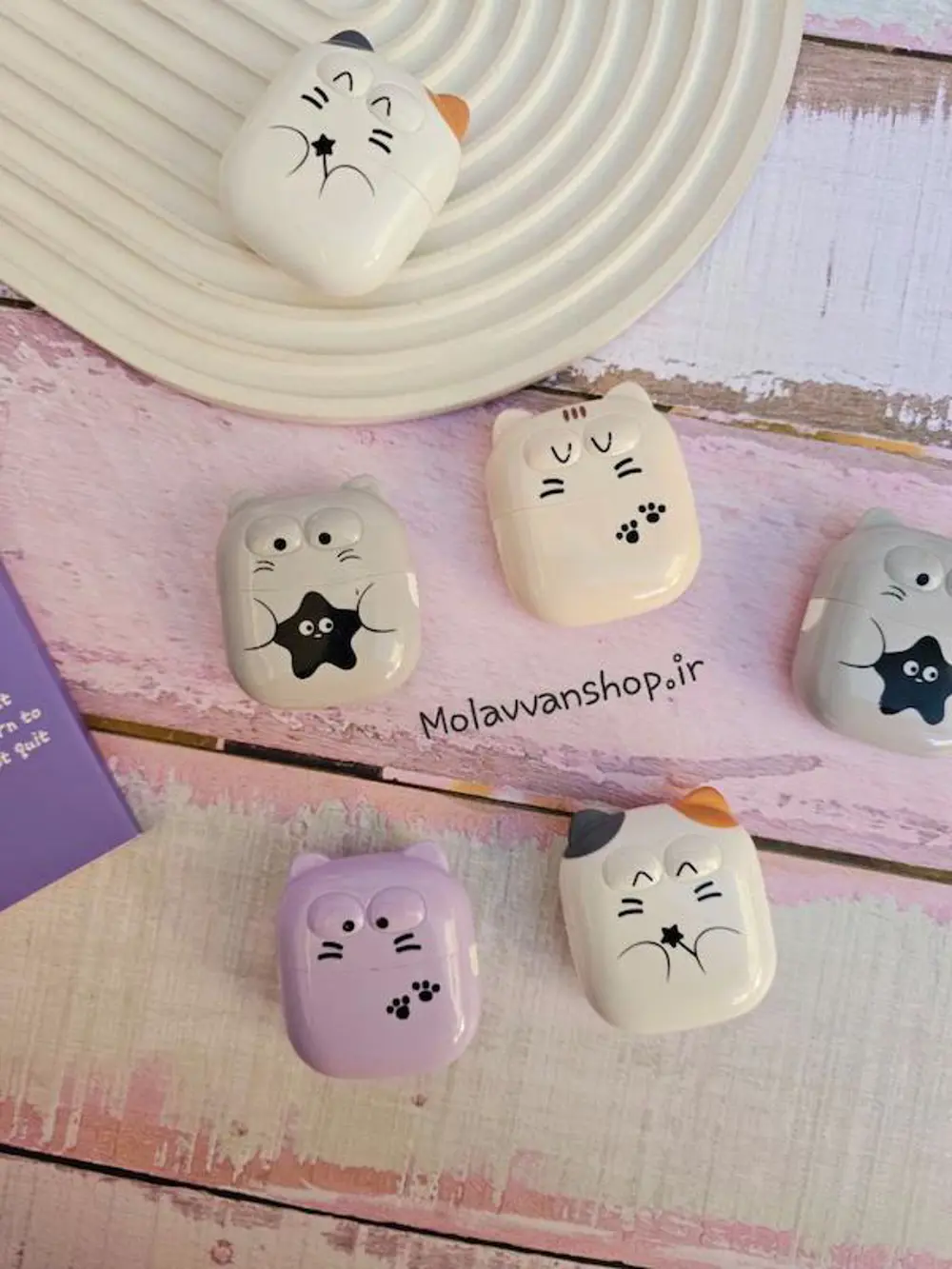 Sevimli Kedi Silgi Rulo Silgi, Toz Hazneli Silgi - Pembe