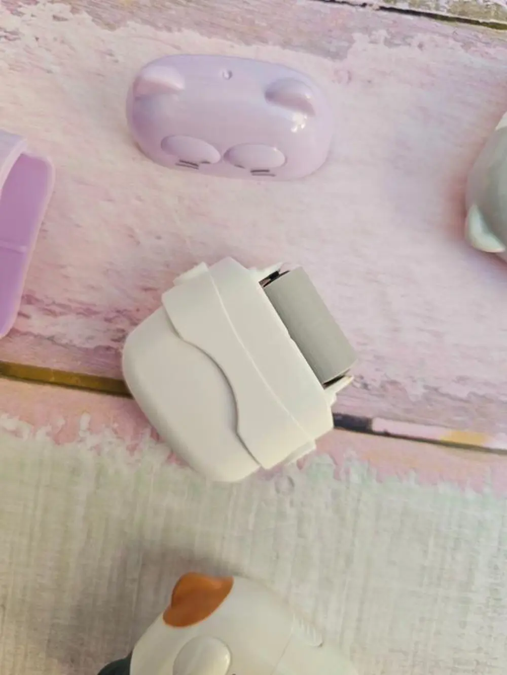 Sevimli Kedi Silgi Rulo Silgi, Toz Hazneli Silgi - Pembe