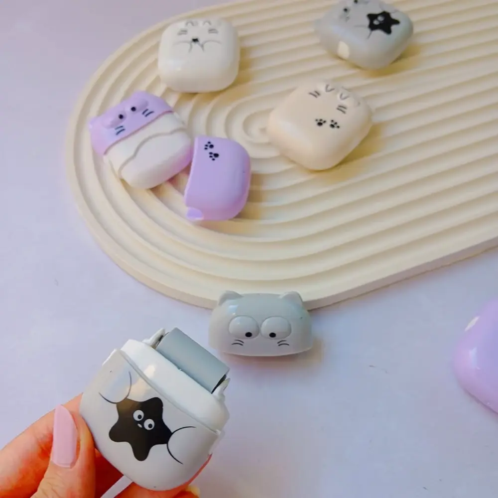 Sevimli Kedi Silgi Rulo Silgi, Toz Hazneli Silgi - Pembe