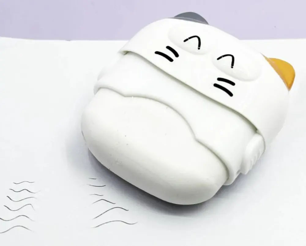 Sevimli Kedi Silgi Rulo Silgi, Toz Hazneli Silgi - Pembe